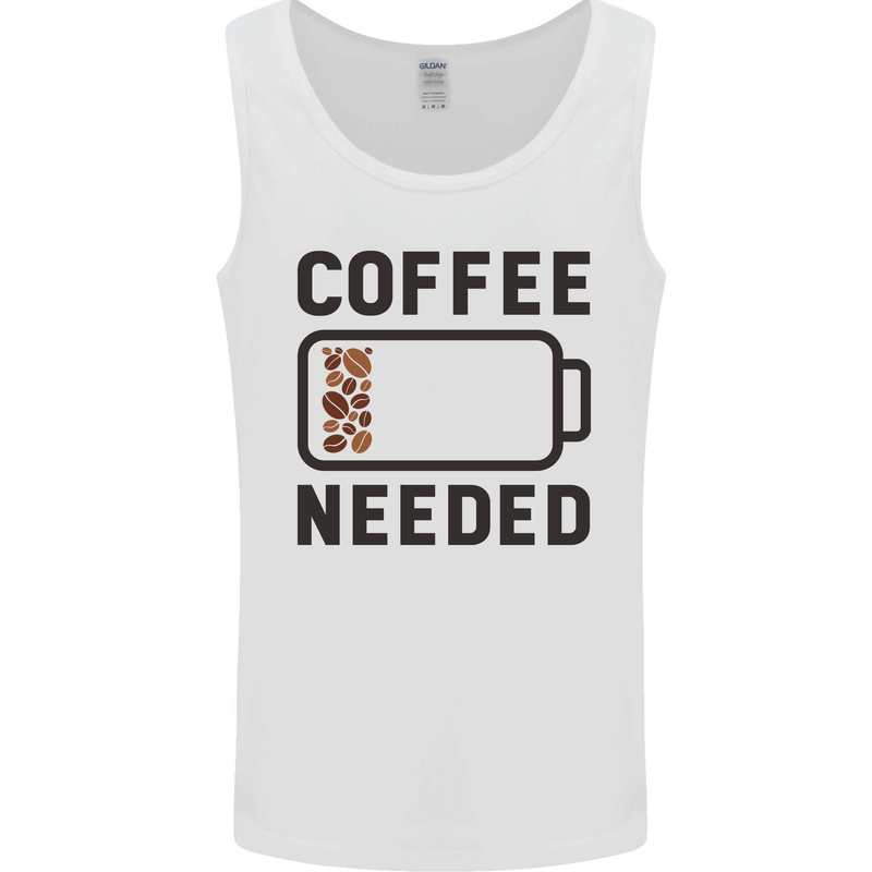 Coffee Needed Funny Addict Mens Vest Tank Top White