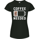 Coffee Needed Funny Addict Womens Petite Cut T-Shirt Black