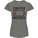 Coffee Needed Funny Addict Womens Petite Cut T-Shirt Charcoal