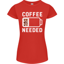 Coffee Needed Funny Addict Womens Petite Cut T-Shirt Red