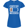 Coffee Needed Funny Addict Womens Petite Cut T-Shirt Royal Blue