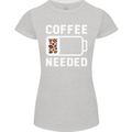 Coffee Needed Funny Addict Womens Petite Cut T-Shirt Sports Grey