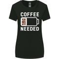 Coffee Needed Funny Addict Womens Wider Cut T-Shirt Black