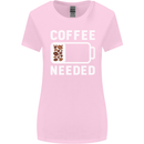Coffee Needed Funny Addict Womens Wider Cut T-Shirt Light Pink