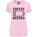 Coffee Needed Funny Addict Womens Wider Cut T-Shirt Light Pink