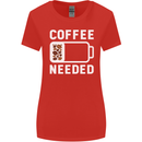 Coffee Needed Funny Addict Womens Wider Cut T-Shirt Red
