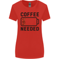 Coffee Needed Funny Addict Womens Wider Cut T-Shirt Red