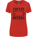 Coffee Needed Funny Addict Womens Wider Cut T-Shirt Red