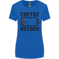 Coffee Needed Funny Addict Womens Wider Cut T-Shirt Royal Blue