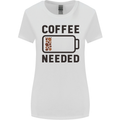Coffee Needed Funny Addict Womens Wider Cut T-Shirt White