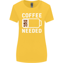 Coffee Needed Funny Addict Womens Wider Cut T-Shirt Yellow