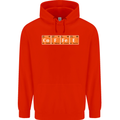 Coffee Periodic Table Chemistry Geek Funny Childrens Kids Hoodie Bright Red