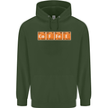 Coffee Periodic Table Chemistry Geek Funny Childrens Kids Hoodie Forest Green