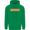 Coffee Periodic Table Chemistry Geek Funny Childrens Kids Hoodie Irish Green