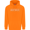 Coffee Periodic Table Chemistry Geek Funny Childrens Kids Hoodie Orange