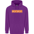 Coffee Periodic Table Chemistry Geek Funny Childrens Kids Hoodie Purple