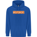 Coffee Periodic Table Chemistry Geek Funny Childrens Kids Hoodie Royal Blue