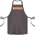 Coffee Periodic Table Chemistry Geek Funny Cotton Apron 100% Organic Dark Grey