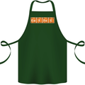 Coffee Periodic Table Chemistry Geek Funny Cotton Apron 100% Organic Forest Green