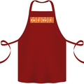 Coffee Periodic Table Chemistry Geek Funny Cotton Apron 100% Organic Maroon