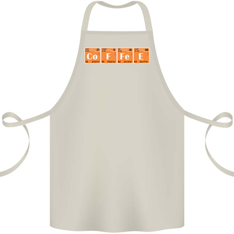 Coffee Periodic Table Chemistry Geek Funny Cotton Apron 100% Organic Natural