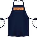 Coffee Periodic Table Chemistry Geek Funny Cotton Apron 100% Organic Navy Blue