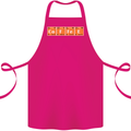 Coffee Periodic Table Chemistry Geek Funny Cotton Apron 100% Organic Pink