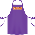 Coffee Periodic Table Chemistry Geek Funny Cotton Apron 100% Organic Purple