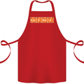 Coffee Periodic Table Chemistry Geek Funny Cotton Apron 100% Organic Red