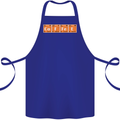 Coffee Periodic Table Chemistry Geek Funny Cotton Apron 100% Organic Royal Blue