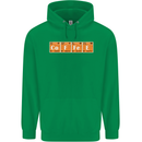 Coffee Periodic Table Chemistry Geek Funny Mens 80% Cotton Hoodie Irish Green