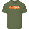 Coffee Periodic Table Chemistry Geek Funny Mens Cotton T-Shirt Tee Top Military Green