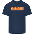 Coffee Periodic Table Chemistry Geek Funny Mens Cotton T-Shirt Tee Top Navy Blue