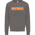 Coffee Periodic Table Chemistry Geek Funny Mens Sweatshirt Jumper Charcoal