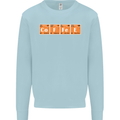 Coffee Periodic Table Chemistry Geek Funny Mens Sweatshirt Jumper Light Blue
