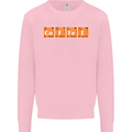 Coffee Periodic Table Chemistry Geek Funny Mens Sweatshirt Jumper Light Pink