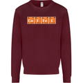 Coffee Periodic Table Chemistry Geek Funny Mens Sweatshirt Jumper Maroon