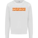 Coffee Periodic Table Chemistry Geek Funny Mens Sweatshirt Jumper White