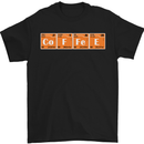 Coffee Periodic Table Chemistry Geek Funny Mens T-Shirt Cotton Gildan Black