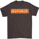Coffee Periodic Table Chemistry Geek Funny Mens T-Shirt Cotton Gildan Dark Chocolate