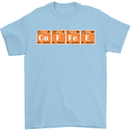 Coffee Periodic Table Chemistry Geek Funny Mens T-Shirt Cotton Gildan Light Blue