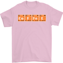 Coffee Periodic Table Chemistry Geek Funny Mens T-Shirt Cotton Gildan Light Pink