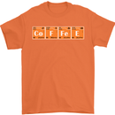 Coffee Periodic Table Chemistry Geek Funny Mens T-Shirt Cotton Gildan Orange