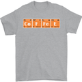 Coffee Periodic Table Chemistry Geek Funny Mens T-Shirt Cotton Gildan Sports Grey