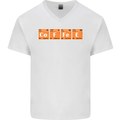 Coffee Periodic Table Chemistry Geek Funny Mens V-Neck Cotton T-Shirt White