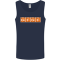 Coffee Periodic Table Chemistry Geek Funny Mens Vest Tank Top Navy Blue