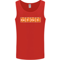 Coffee Periodic Table Chemistry Geek Funny Mens Vest Tank Top Red