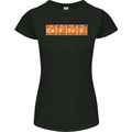 Coffee Periodic Table Chemistry Geek Funny Womens Petite Cut T-Shirt Black