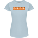 Coffee Periodic Table Chemistry Geek Funny Womens Petite Cut T-Shirt Light Blue