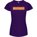 Coffee Periodic Table Chemistry Geek Funny Womens Petite Cut T-Shirt Purple